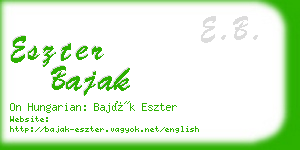 eszter bajak business card
